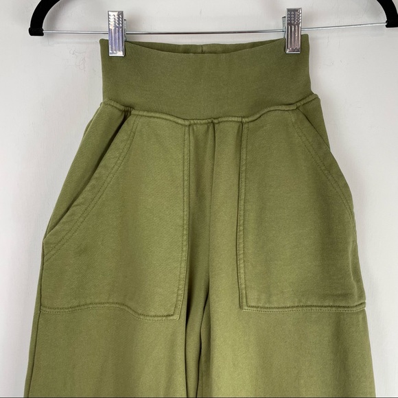 Veronica Beard x Sold Out Green Melanie Wide Leg Sweatpants Ankle Cropped Sz XS - Picture 6 of 12